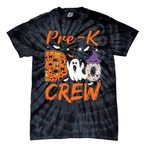 Pre K Boo Crew Teacher Student Halloween Pre Kindergarten Tie-Dye T-Shirt