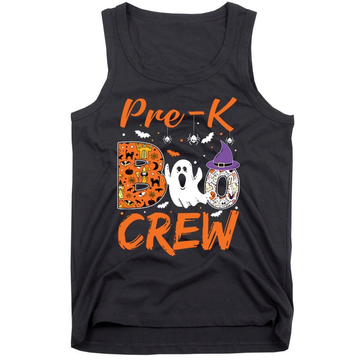 Pre K Boo Crew Teacher Student Halloween Pre Kindergarten Tank Top