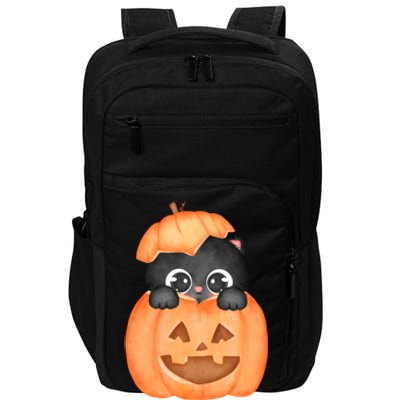 Pumpkin Kitty Cute Halloween Impact Tech Backpack