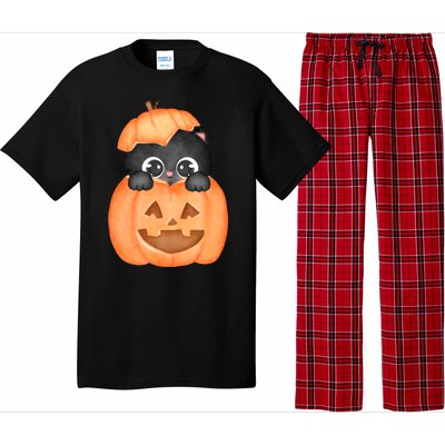 Pumpkin Kitty Cute Halloween Pajama Set