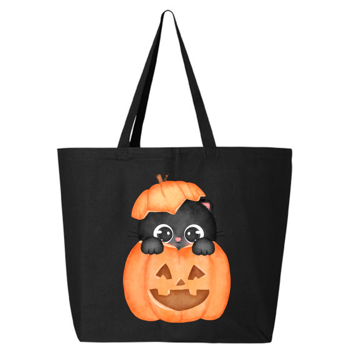 Pumpkin Kitty Cute Halloween 25L Jumbo Tote
