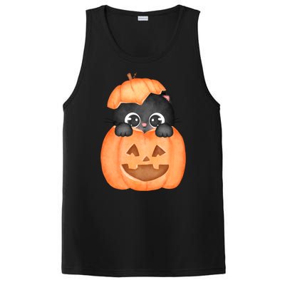 Pumpkin Kitty Cute Halloween PosiCharge Competitor Tank