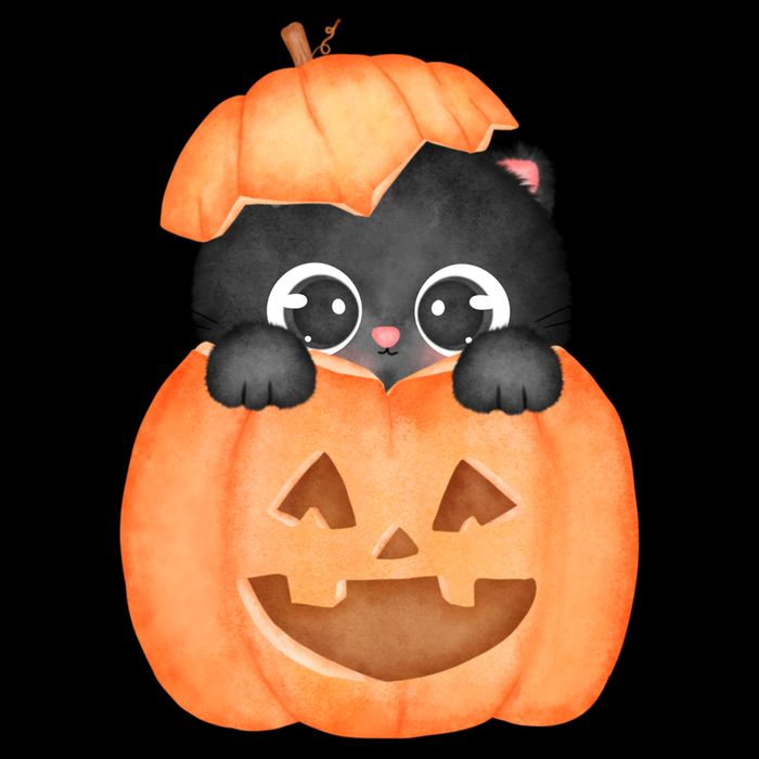 Pumpkin Kitty Cute Halloween Zip Tote Bag