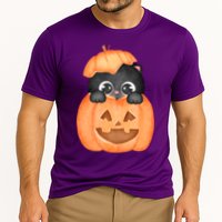Pumpkin Kitty Cute Halloween Cooling Performance Crew T-Shirt