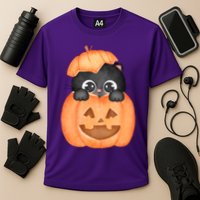 Pumpkin Kitty Cute Halloween Cooling Performance Crew T-Shirt