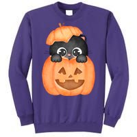 Pumpkin Kitty Cute Halloween Sweatshirt