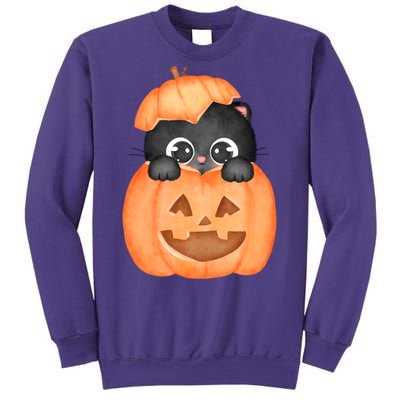 Pumpkin Kitty Cute Halloween Sweatshirt