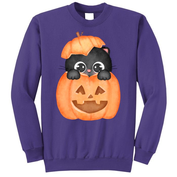 Pumpkin Kitty Cute Halloween Sweatshirt