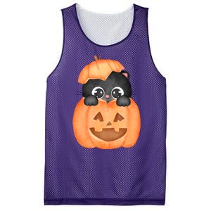 Pumpkin Kitty Cute Halloween Mesh Reversible Basketball Jersey Tank