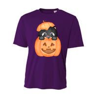 Pumpkin Kitty Cute Halloween Performance Sprint T-Shirt