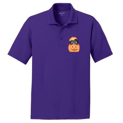 Pumpkin Kitty Cute Halloween PosiCharge RacerMesh Polo