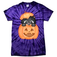 Pumpkin Kitty Cute Halloween Tie-Dye T-Shirt