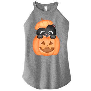 Pumpkin Kitty Cute Halloween Women's Perfect Tri Rocker Tank