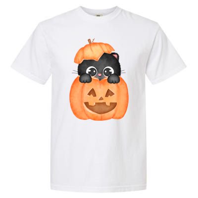 Pumpkin Kitty Cute Halloween Garment-Dyed Heavyweight T-Shirt