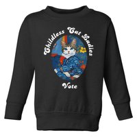 President Kamala Childless Cat Ladies Vote Kamala Harris Toddler Sweatshirt