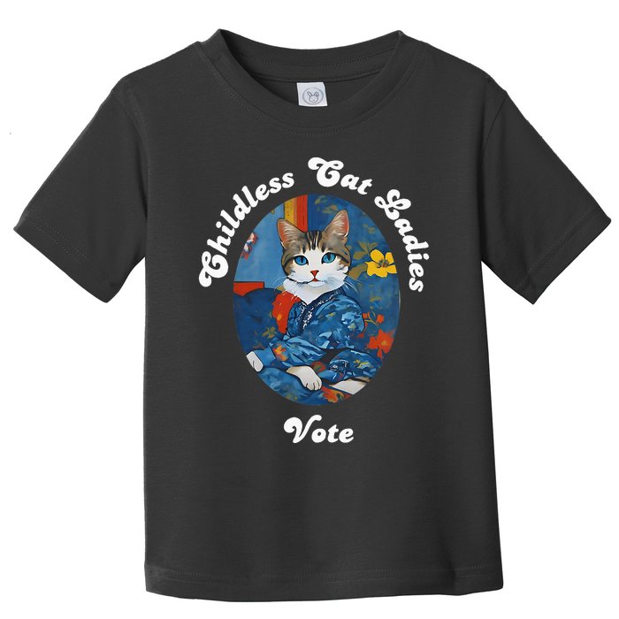 President Kamala Childless Cat Ladies Vote Kamala Harris Toddler T-Shirt