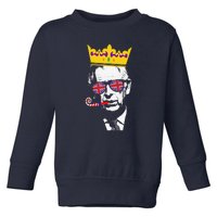 Party King Coronation King Charles Union Jack & Crown Toddler Sweatshirt