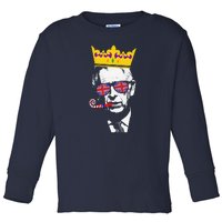 Party King Coronation King Charles Union Jack & Crown Toddler Long Sleeve Shirt