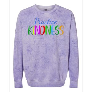 Practice Kindness Colorful Colorblast Crewneck Sweatshirt