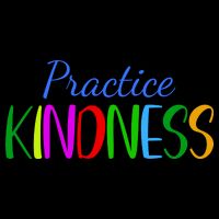 Practice Kindness Colorful Button