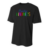 Practice Kindness Colorful Youth Performance Sprint T-Shirt