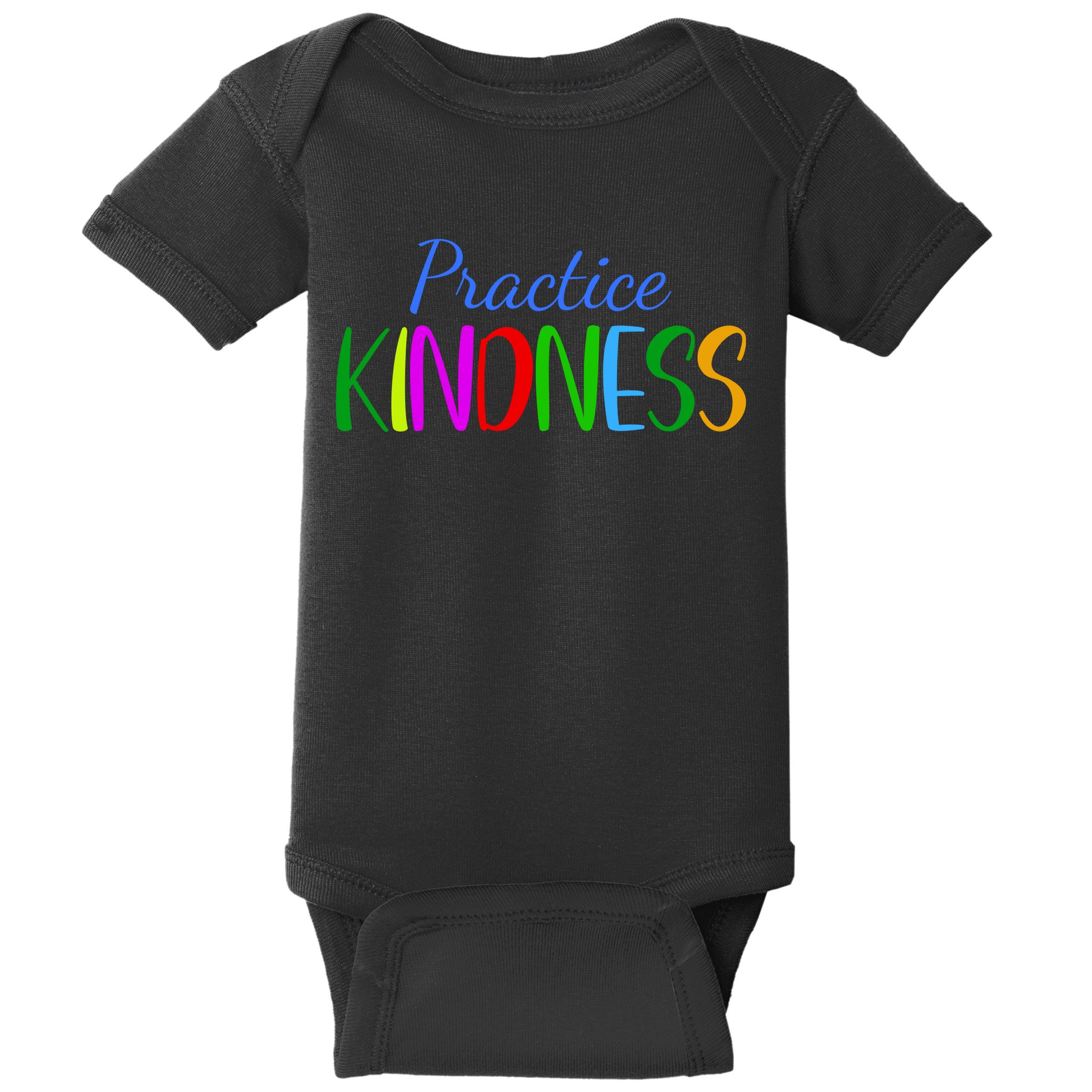 Practice Kindness Colorful Baby Bodysuit