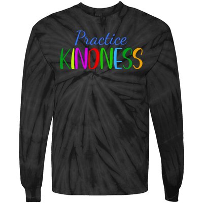 Practice Kindness Colorful Tie-Dye Long Sleeve Shirt