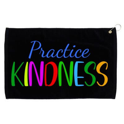 Practice Kindness Colorful Grommeted Golf Towel