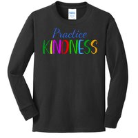 Practice Kindness Colorful Kids Long Sleeve Shirt