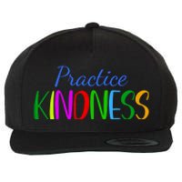 Practice Kindness Colorful Wool Snapback Cap