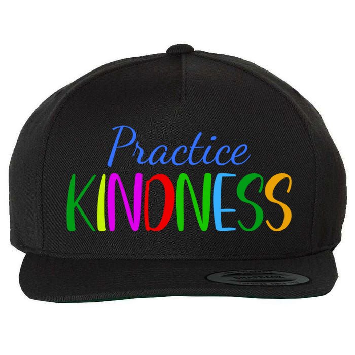 Practice Kindness Colorful Wool Snapback Cap