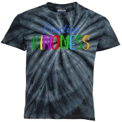 Practice Kindness Colorful Kids Tie-Dye T-Shirt