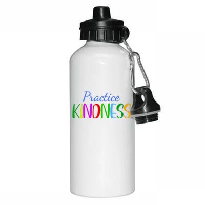 Practice Kindness Colorful Aluminum Water Bottle