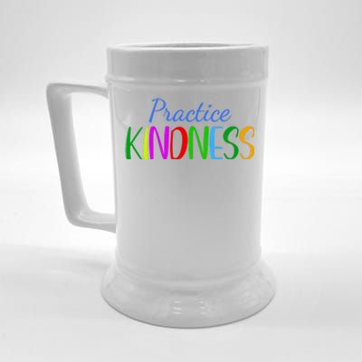 Practice Kindness Colorful Beer Stein