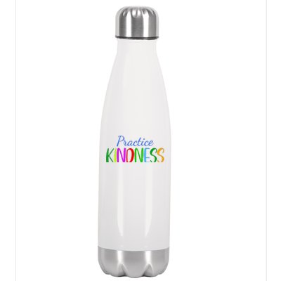 Practice Kindness Colorful Stainless Steel Insulated Water Bottle