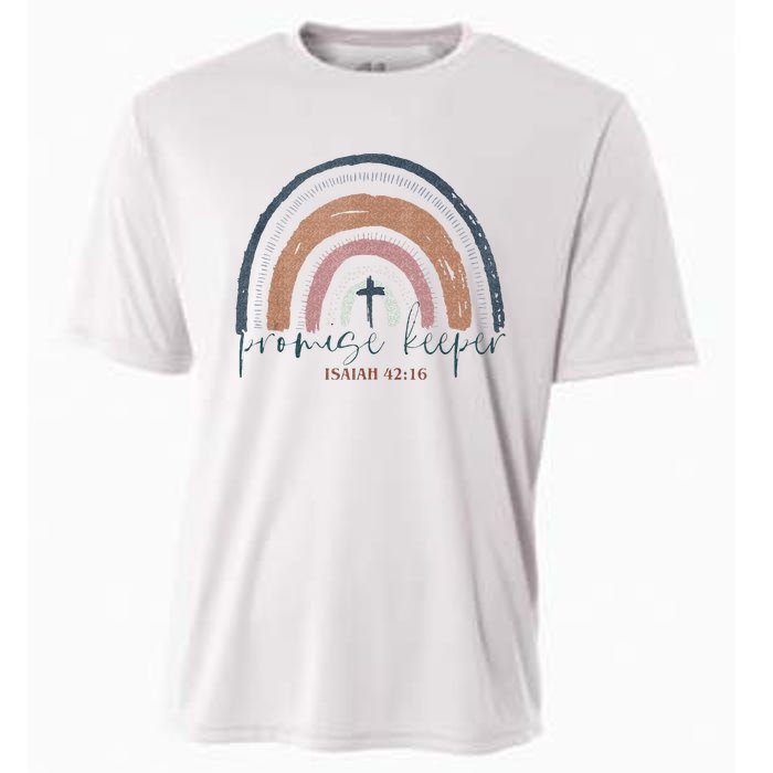 Promise Keeper Christian Bible Quote Boho Rainbow Cooling Performance Crew T-Shirt