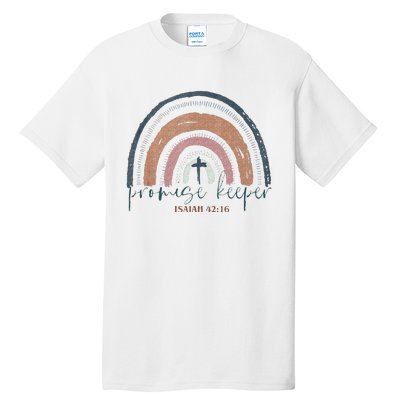 Promise Keeper Christian Bible Quote Boho Rainbow Tall T-Shirt