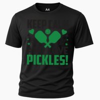 Pickleball Keep Calm And Love Pickles Sport Player Gift Cooling Performance Crew T-Shirt