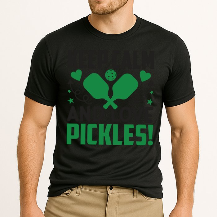 Pickleball Keep Calm And Love Pickles Sport Player Gift Cooling Performance Crew T-Shirt