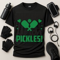 Pickleball Keep Calm And Love Pickles Sport Player Gift Cooling Performance Crew T-Shirt