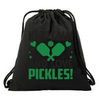 Pickleball Keep Calm And Love Pickles Sport Player Gift Drawstring Bag