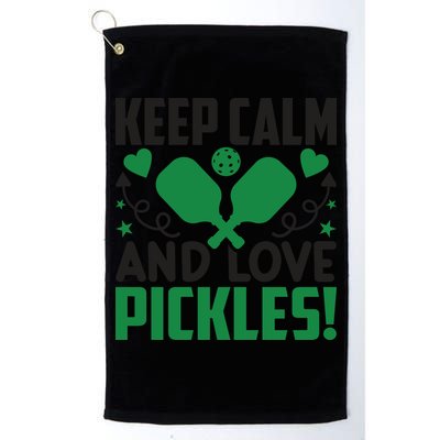 Pickleball Keep Calm And Love Pickles Sport Player Gift Golf Towel