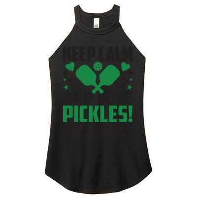 Pickleball Keep Calm And Love Pickles Sport Player Gift Women's Perfect Tri Rocker Tank