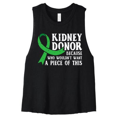 Proud Kidney Donor Organ Transplant Women's Racerback Cropped Tank