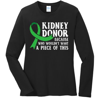 Proud Kidney Donor Organ Transplant Ladies Long Sleeve Shirt