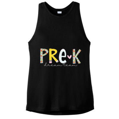 Pre K Dream Team First Day Of School Ladies PosiCharge Tri-Blend Wicking Tank