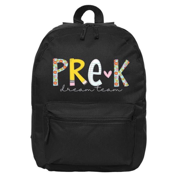 Pre K Dream Team First Day Of School 16 in Basic Backpack