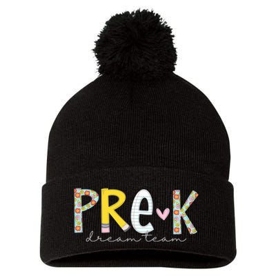 Pre K Dream Team First Day Of School Pom Pom 12in Knit Beanie