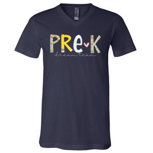 Pre K Dream Team First Day Of School V-Neck T-Shirt