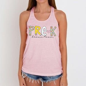 Pre K Dream Team First Day Of School Women's Knotted Racerback Tank